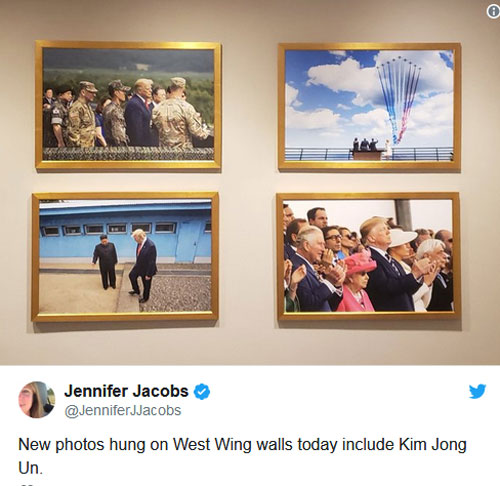 عکس «کیم جونگ اون» بر دیوار کاخ‌سفید نصب شد
