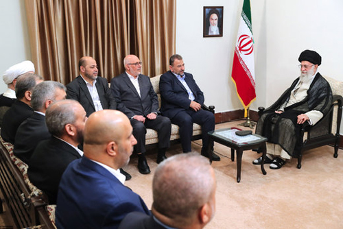 دیدار نایب رئیس حماس و هیئت همراه با رهبر انقلاب