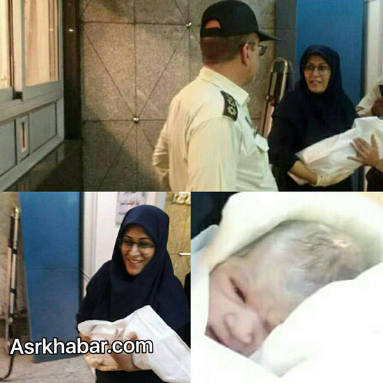 نمایی دیگر از تولد نوزاد عجول در متروی دروازه دولت