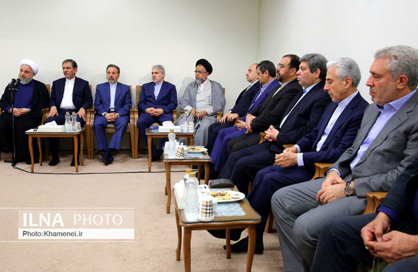 دیدار روحانی و اعضای هیات دولت با رهبر انقلاب