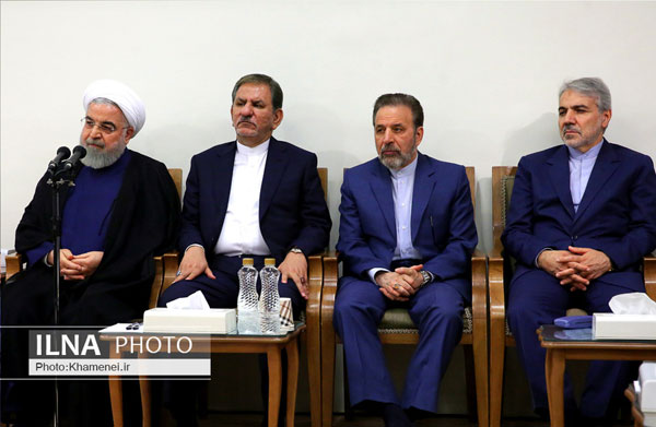 دیدار روحانی و اعضای هیات دولت با رهبر انقلاب