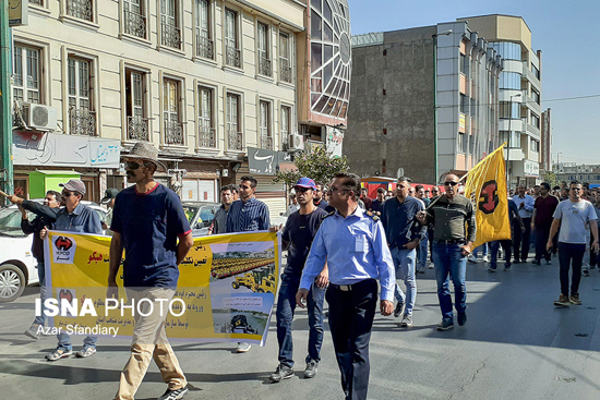 تجمع کارگران هپکو در مرکز شهر اراک