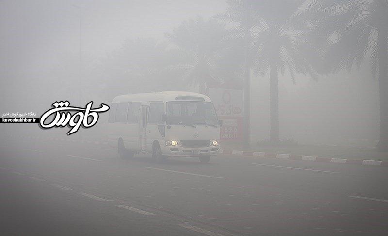 مه شعاع دید را در سه نقطه خوزستان به ۵۰مترکاهش داد