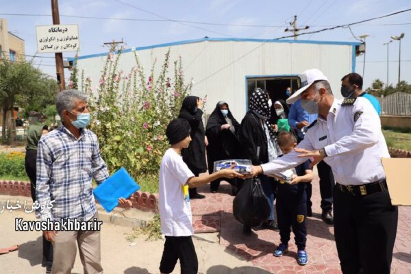 عیادت کادر پلیس راهور خوزستان با کودکان مبتلا به سرطان/ گزارش تصویری