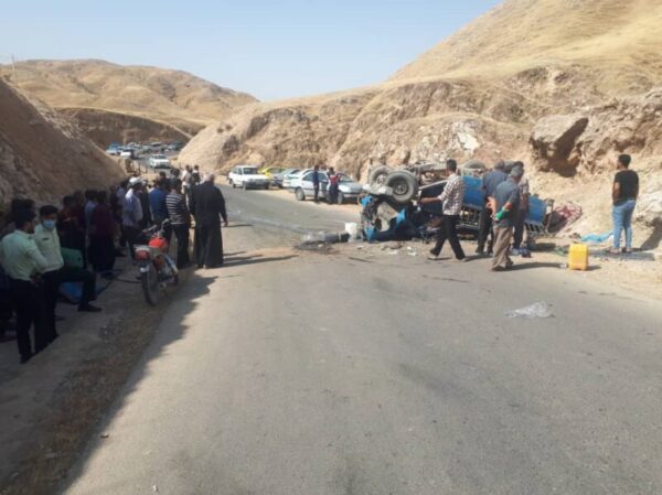  پنج کشته در مسجدسلیمان در واژگونی خودروی نیسان