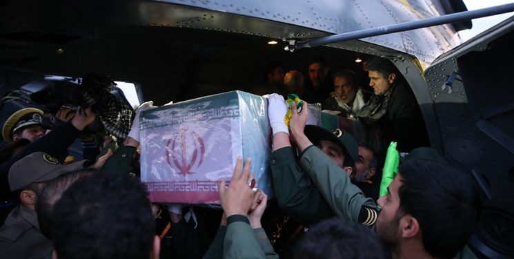 ورود پیکر مطهر ۴۳ شهید تازه تفحص شده به کشور