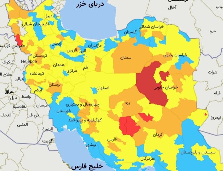 وضعیت کرونایی ۲۵ شهرستان خوزستان آبی شد