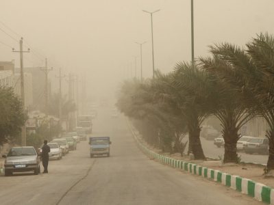توده گرد و خاک در راه خوزستان