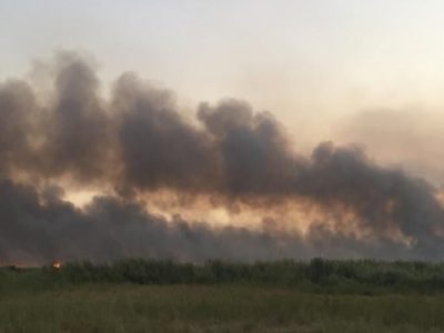آلودگی هوا در چهار شهر خوزستان براثر آتش‌سوزی در هورالعظیم