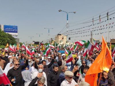 راهپیمایی مردم خوزستان در محکومیت حوادث اخیر