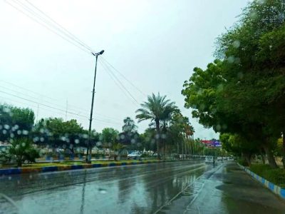 تداوم بارش پراکنده باران در خوزستان