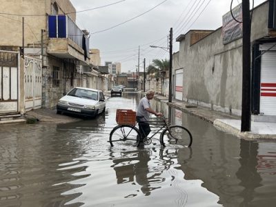  بندر امام خمینی(ره) خوزستان غرق در آب/ فیلم