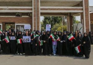تجمع و حمایت دانشجویان خوزستانی از اعتراضات ضد صهیونیستی در آمریکا