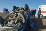 مصدوم شدن هفت کارگر خانم در حادثه واژگونی پیکان وانت در دزفول 